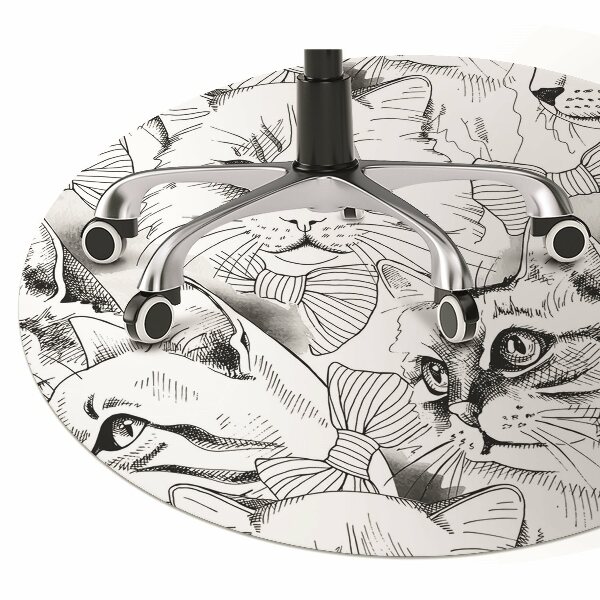 Podloga za stol Sketched cats