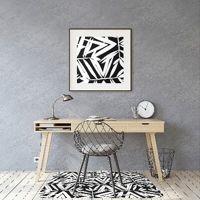 Podloga za stol Black and white pattern