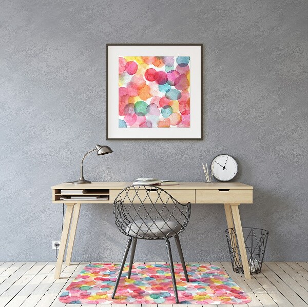 Podloga za pisarniški stol Colorful bubbles