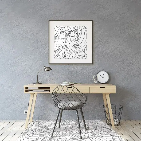 Zaščitna podloga za stol Doodle pattern