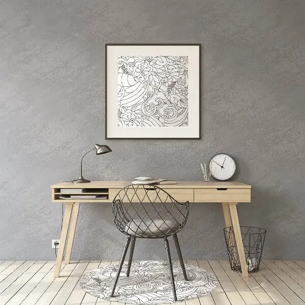 Zaščitna podloga za stol Doodle pattern