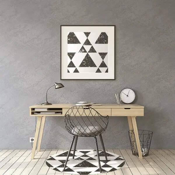 Podloga za stol Black and white triangles
