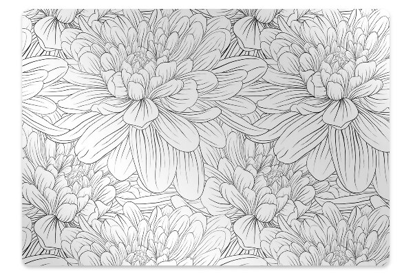 Podloga za stol Sketched flowers