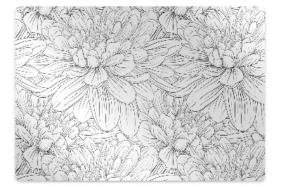 Podloga za stol Sketched flowers