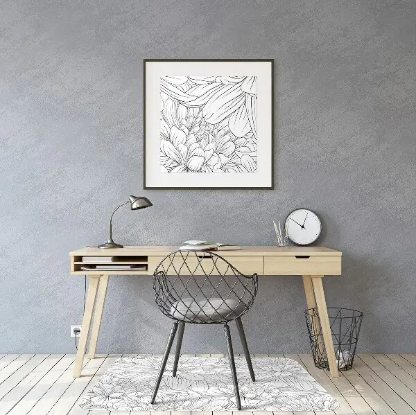 Podloga za stol Sketched flowers