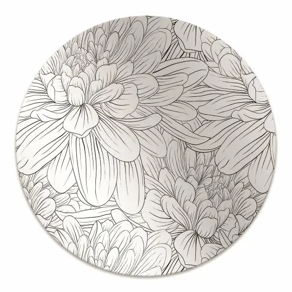 Podloga za stol Sketched flowers