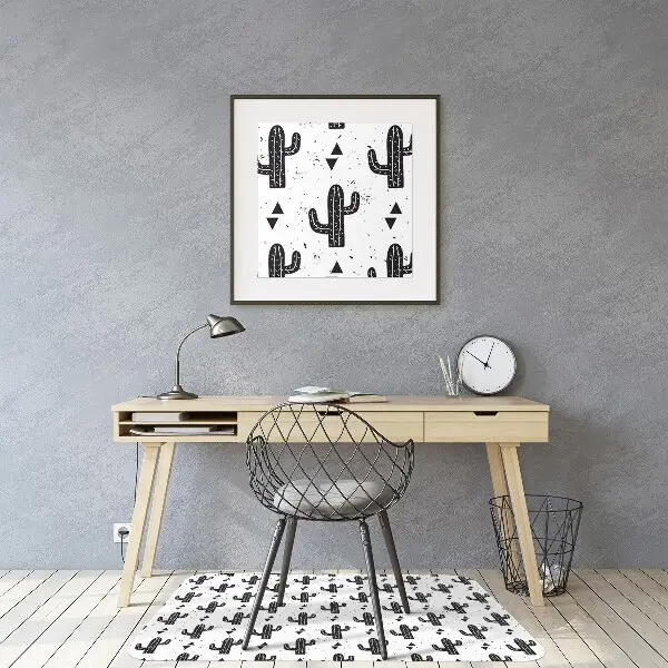 Podloga za pisarniški stol Black cacti