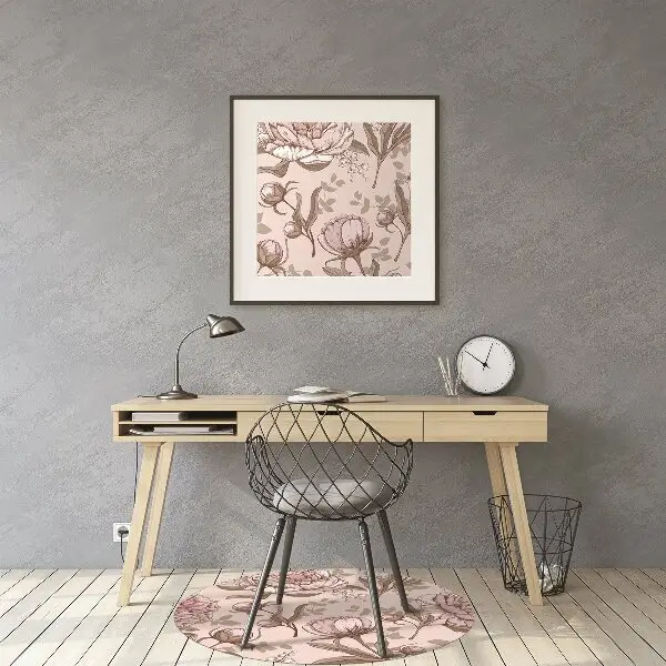 Podloga za zaščito tal Pink peonies