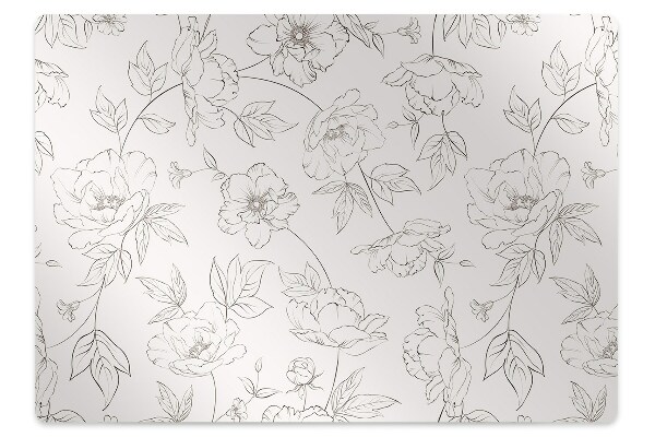 Podloga za stol Sketched flowers