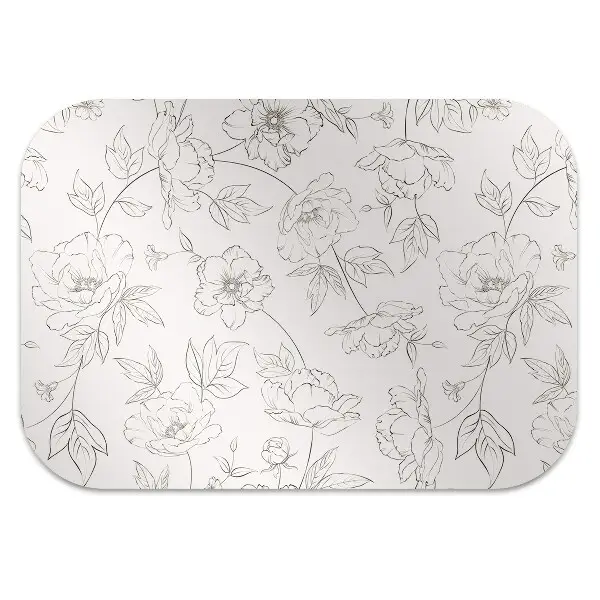 Podloga za stol Sketched flowers