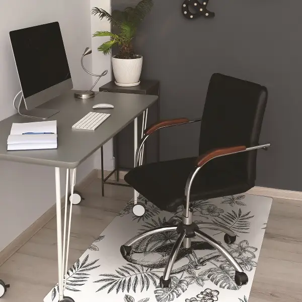 Podloga za stol Black and white tropics