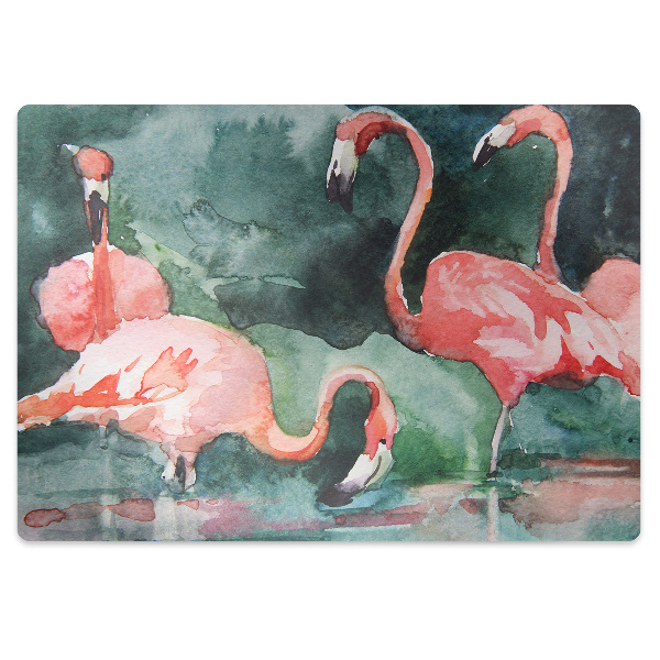 Podloga za stol Painted flamingos