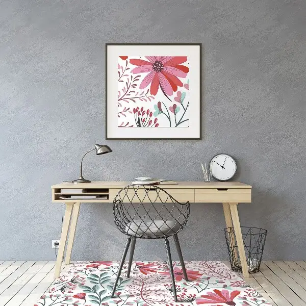 Podloga za pisarniški stol Floral pattern