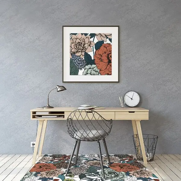 Podloga za zaščito tal Retro flowers