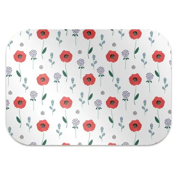 Podloga za pisarniški stol Red field of poppies