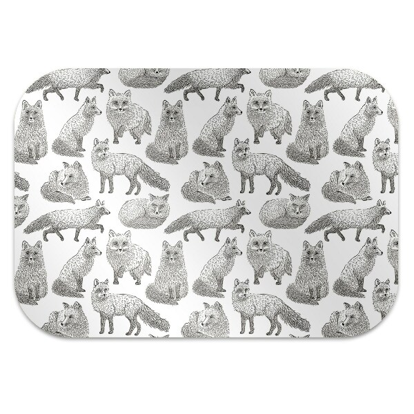 Podloga za stol Drawn foxes
