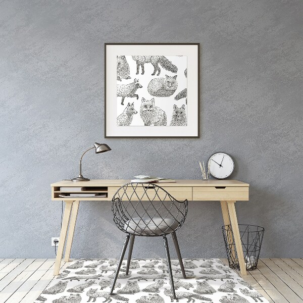 Podloga za stol Drawn foxes