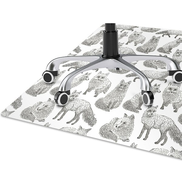 Podloga za stol Drawn foxes