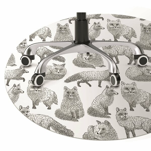 Podloga za stol Drawn foxes