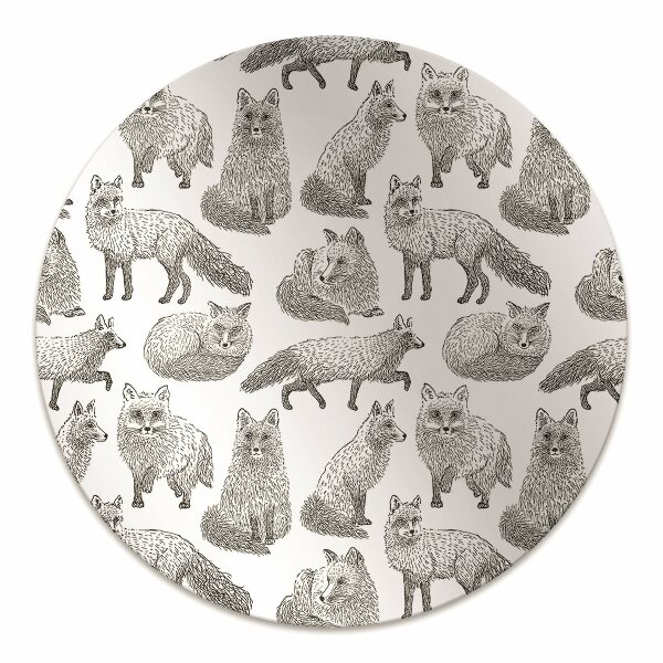 Podloga za stol Drawn foxes