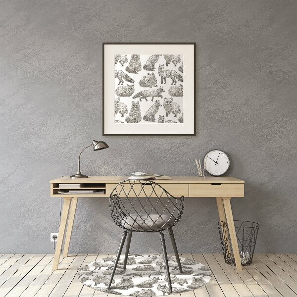Podloga za stol Drawn foxes