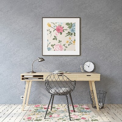 Podloga za pisarniški stol Colorful flowers