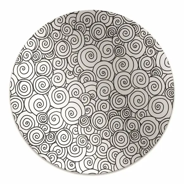Podloga za zaščito tal Black and white vortices