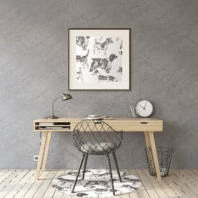 Podloga za pisarniški stol Dogs pattern