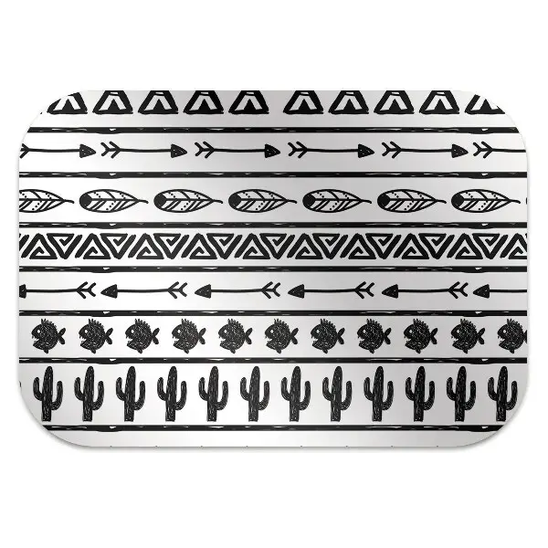 Podloga za zaščito tal Boho black and white