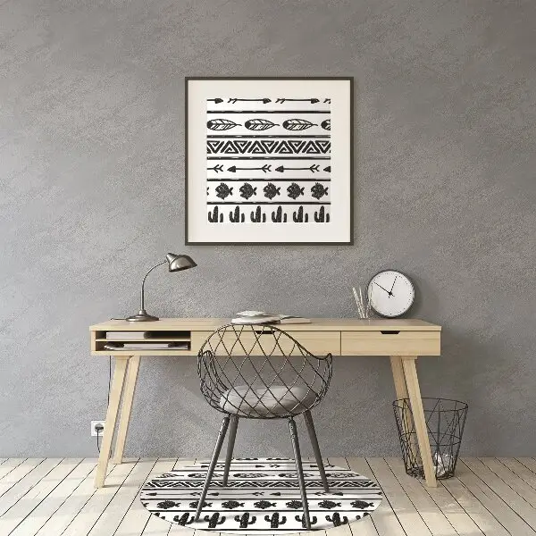 Podloga za zaščito tal Boho black and white