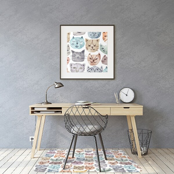 Podloga za pisalni stol Watercolor cats