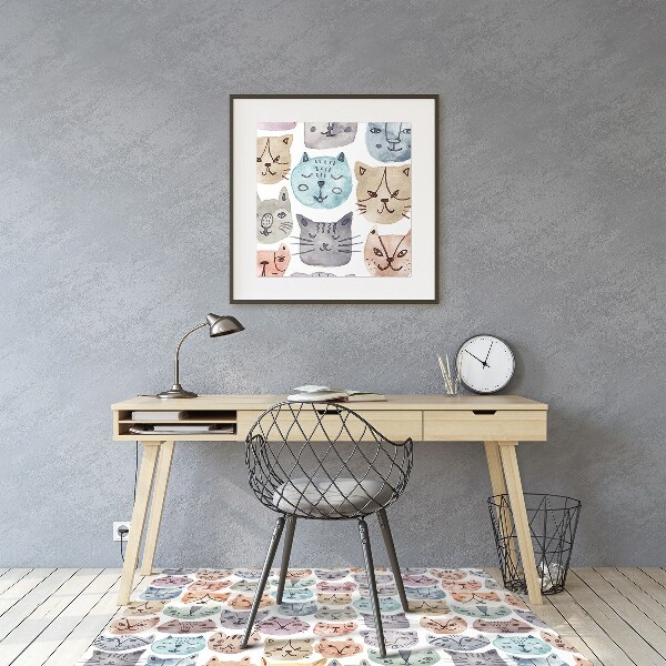 Podloga za pisalni stol Watercolor cats