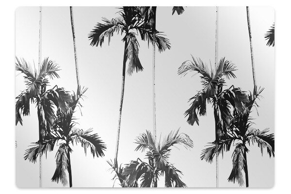 Podloga za zaščito tal Black and white palm trees