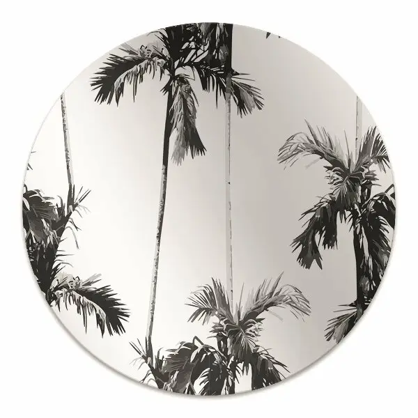 Podloga za zaščito tal Black and white palm trees