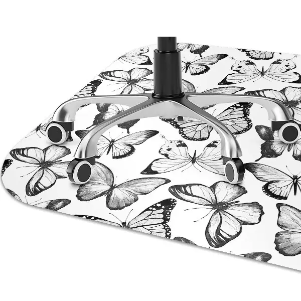 Podloga za zaščito tal Black and white butterfly