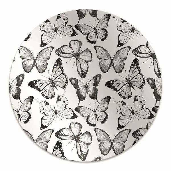 Podloga za zaščito tal Black and white butterfly