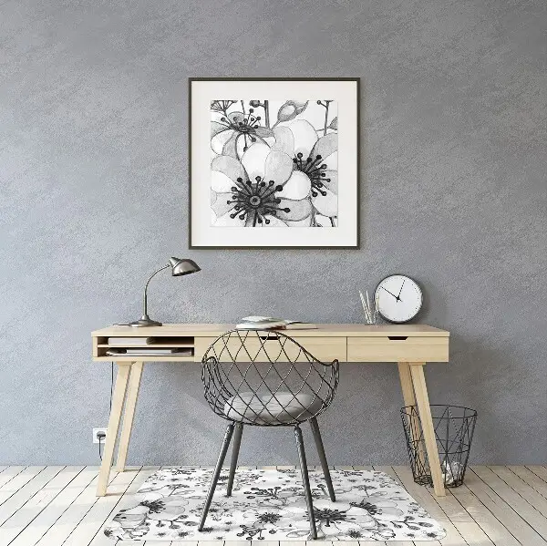 Podloga za stol Black and white pattern