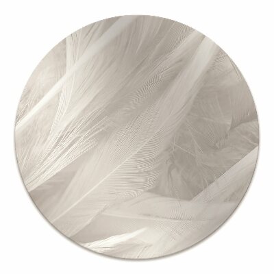 Podloga za pisarniški stol Beautiful white feathers