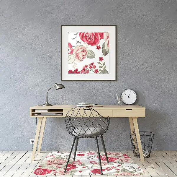 Podloga za stol Red flowers
