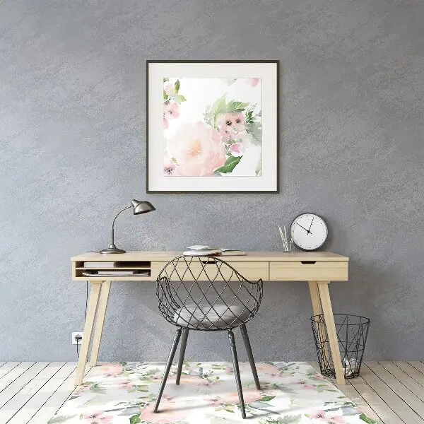 Podloga za pisarniški stol Pastel flowers