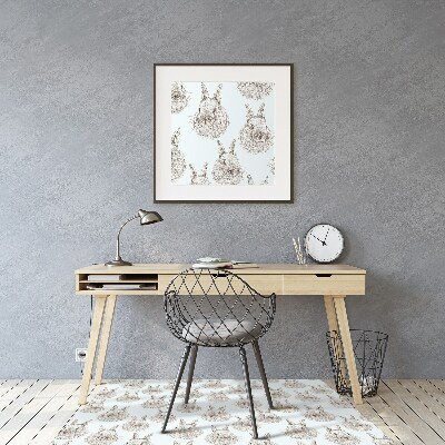 Podloga za stol Sketched rabbits