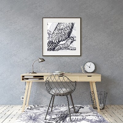 Podloga za stol Sketched parrot