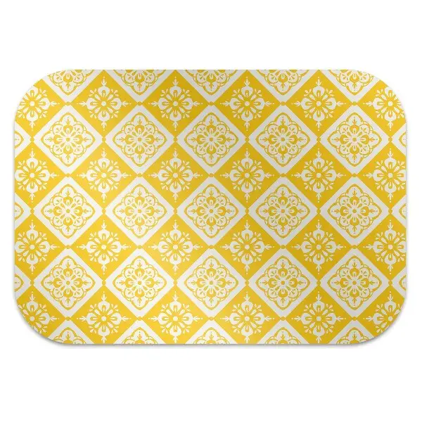 Podloga za stol Yellow white pattern