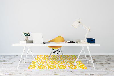 Podloga za stol Yellow white pattern