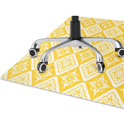 Podloga za stol Yellow white pattern