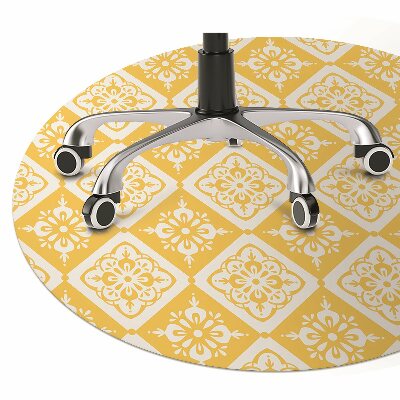 Podloga za stol Yellow white pattern