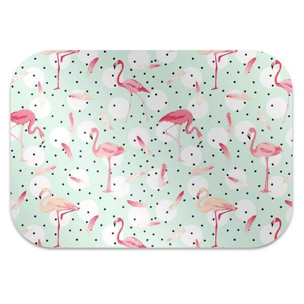 Podloga za pisalni stol Flamingos and dots