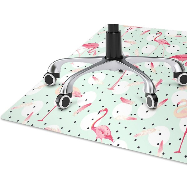 Podloga za pisalni stol Flamingos and dots