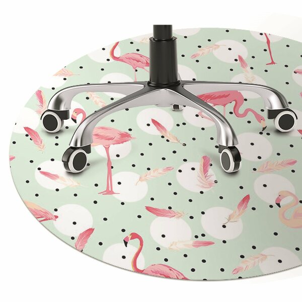 Podloga za pisalni stol Flamingos and dots