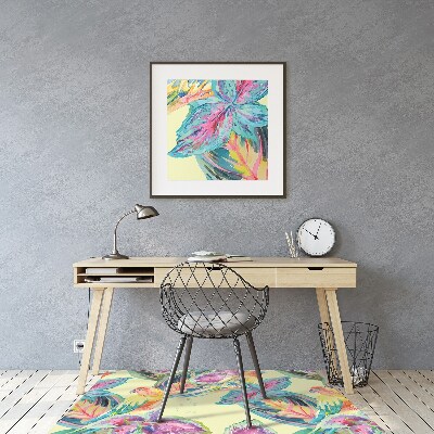 Podloga za pisalni stol Colorful parrots